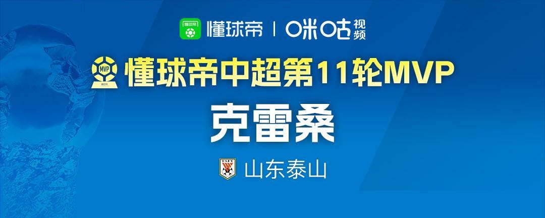 星空体育app官方网站-懂球帝2026赛季中超第11轮MVP：克雷桑